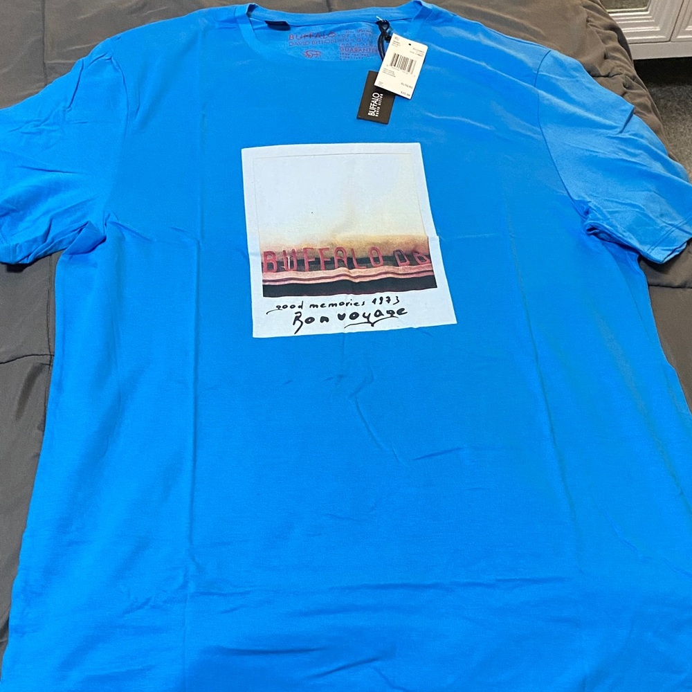 Buffalo David Bitton Vibrant Blue Graphic Tee